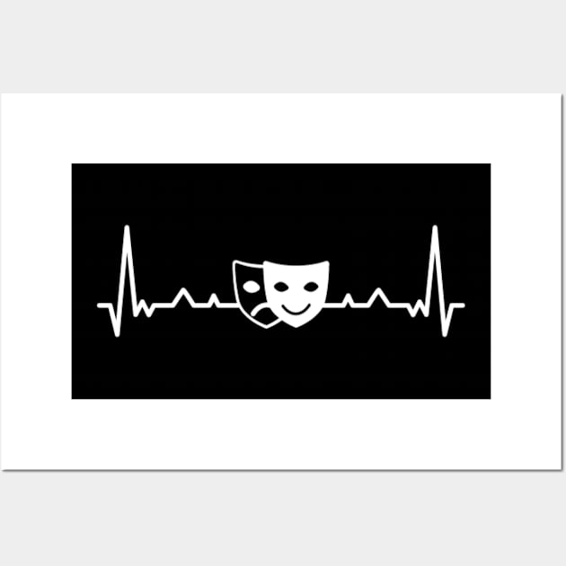 Theater Actor Heartbeat Gift Wall Art by Bestseller